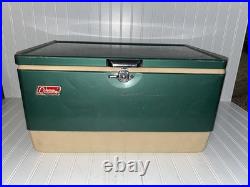 VTG COLEMAN COOLER Metal Green Cooler Supernatural 1978 Distressed Scratched