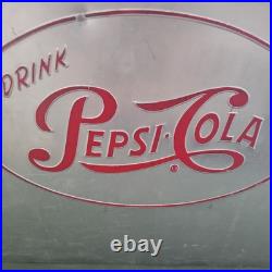 VTG Drink Pepsi Cola 1950s Aluminum Ice Chest Picnic Travel Metal Carry Cooler