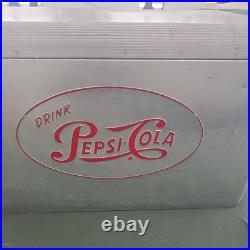 VTG Drink Pepsi Cola 1950s Aluminum Ice Chest Picnic Travel Metal Carry Cooler
