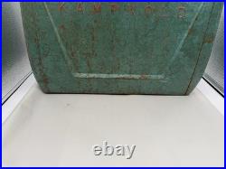 VTG Kampkold Metal Ice Chest Cooler Tray Turquoise Camping RV Airstream 50s Read