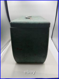 VTG Kampkold Metal Ice Chest Cooler Tray Turquoise Camping RV Airstream 50s Read