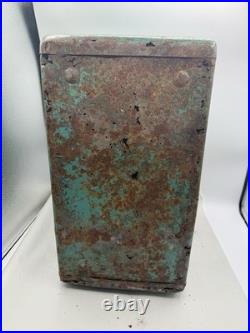 VTG Kampkold Metal Ice Chest Cooler Tray Turquoise Camping RV Airstream 50s Read