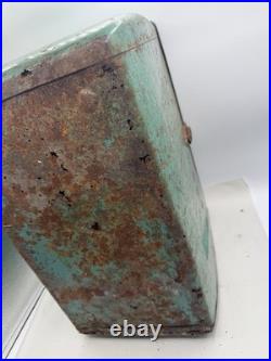 VTG Kampkold Metal Ice Chest Cooler Tray Turquoise Camping RV Airstream 50s Read