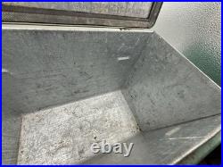 VTG Kampkold Metal Ice Chest Cooler Tray Turquoise Camping RV Airstream 50s Read