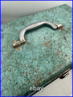 VTG Kampkold Metal Ice Chest Cooler Tray Turquoise Camping RV Airstream 50s Read