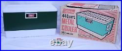 VTG NOS Coleman K-44 Metal Cooler Camping Ice Chest 44qt Green 58-07 1977 USA NY