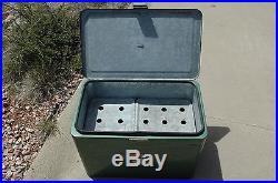 VTG Rare GREEN ALL METAL Galvanized COLEMAN ICE CHEST COOLER CAMPING FISHING