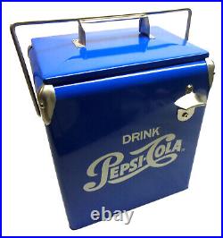 Very Fine PEPSI-COLA Reproduction Metal Cooler/Ice Chest NICE
