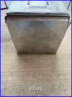 Very Rare, Vintage Snackmaster Cooler 1950s Stainless Steel Very Rare