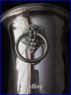 Veuve Clicquot Champagne Signature Cooler /bucket Silver Plate Vintage Unused