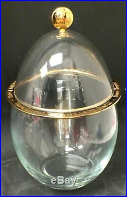 Veuve Clicquot La Grande Dame Champagne Faberge Egg Crystal Cooler Used Boxed