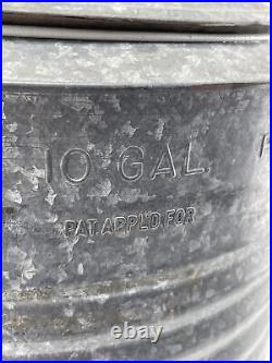 Vintage 10Gallon Galvanized Metal Water Drink Cooler