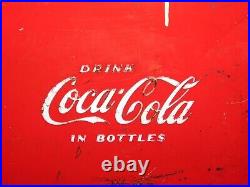 Vintage 17 X 12 X 17 High Drink Coca Cola In Bottles Metal Cooler
