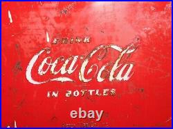 Vintage 17 X 12 X 17 High Drink Coca Cola In Bottles Metal Cooler