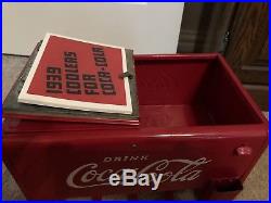 Vintage 1939 Coca Cola Salesman Sampler Restored Cooler Metal + Booklet Nice