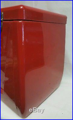 Vintage 1940's KAMPKOLD Coca-Cola Red Metal Cooler Ice Chest