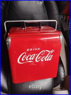 Vintage 1940s-1950s Acton MFG Co Coca Cola Metal Cooler Collectible