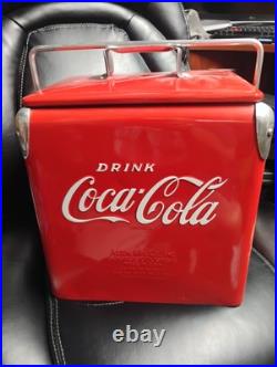 Vintage 1940s-1950s Acton MFG Co Coca Cola Metal Cooler Collectible