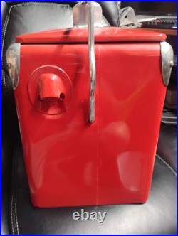 Vintage 1940s-1950s Acton MFG Co Coca Cola Metal Cooler Collectible