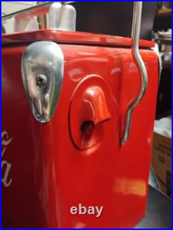 Vintage 1940s-1950s Acton MFG Co Coca Cola Metal Cooler Collectible