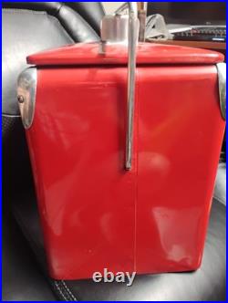 Vintage 1940s-1950s Acton MFG Co Coca Cola Metal Cooler Collectible