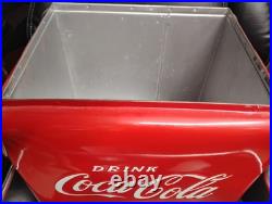 Vintage 1940s-1950s Acton MFG Co Coca Cola Metal Cooler Collectible