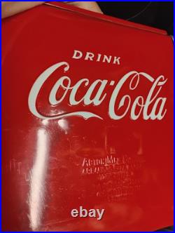 Vintage 1940s-1950s Acton MFG Co Coca Cola Metal Cooler Collectible