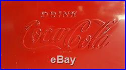 Vintage 1940s/50s Coca-Cola Drink Red Metal Cooler Action MFG. Co. Inc. Complete