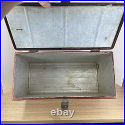 Vintage 1940s BUDWEISER BEER Metal Cooler/Icebox Galvanized Red Rare
