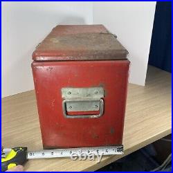 Vintage 1940s BUDWEISER BEER Metal Cooler/Icebox Galvanized Red Rare