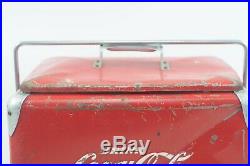 Vintage 1940s Red Metal Coca Cola Cooler Progress Refrigeration Sandwich Tray