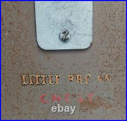 Vintage 1950 Little Brown Chest Karryall Cooler Ice Chest All Metal Nice Patina