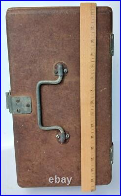 Vintage 1950 Little Brown Chest Karryall Cooler Ice Chest All Metal Nice Patina