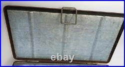 Vintage 1950 Little Brown Chest Karryall Cooler Ice Chest All Metal Nice Patina