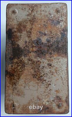 Vintage 1950 Little Brown Chest Karryall Cooler Ice Chest All Metal Nice Patina