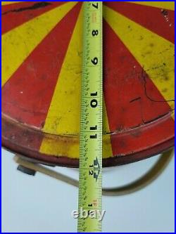 Vintage 1950 Squirt Soda Merry Go Round Cooler metal insulated barrel litho sign