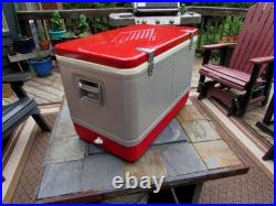 Vintage 1950's 1960's RED Coleman Picnic Cooler Ice Chest Star Snowflake Lite Vintage 1950's 1960's RED Coleman Picnic Cooler Ice Chest Star Snowflake Lite