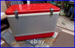 Vintage 1950's 1960's RED Coleman Picnic Cooler Ice Chest Star Snowflake Lite Vintage 1950's 1960's RED Coleman Picnic Cooler Ice Chest Star Snowflake Lite