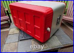 Vintage 1950's 1960's RED Coleman Picnic Cooler Ice Chest Star Snowflake Lite Vintage 1950's 1960's RED Coleman Picnic Cooler Ice Chest Star Snowflake Lite