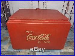 Vintage 1950's 1960's Style Tin Metal Coca Cola Cooler Box VW Camper Van Camping
