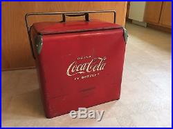 Vintage 1950's Acton Coca Cola Coke Metal Cooler Ice Chest Bottle Opener