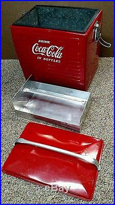 Vintage 1950's Acton Coca Cola Metal Cooler Ice Chest Made In USA