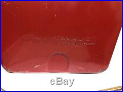 Vintage 1950's Coca Cola Coke Cooler Metal Red with Sandwich Tray