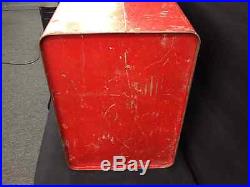 Vintage 1950's Coca Cola Metal Box Cooler Mfg. Co. Arkansas City MADE IN USA