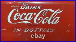 Vintage 1950's Coca Cola in Bottles Metal Cooler Cavalier with Bottle Opener