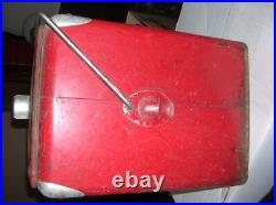 Vintage 1950's Coca-cola Metal Cooler Ice Chest With Opener And Drain Spout