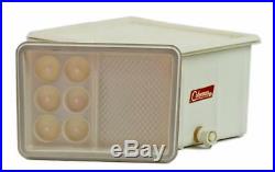 Vintage 1950's Diamond COLEMAN Robin Egg Blue Upright Aluminum Cooler with inserts