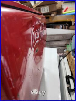 Vintage 1950's Drink Coca Cola Red Metal Cooler