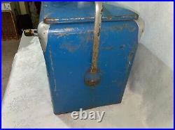 Vintage 1950's Drink Pepsi Cola Blue Metal Portable Picnic Cooler/Ice Box