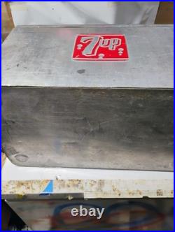 Vintage 1950's Embossed 7Up Aluminum Metal Cooler Ice Chest 22x13x13